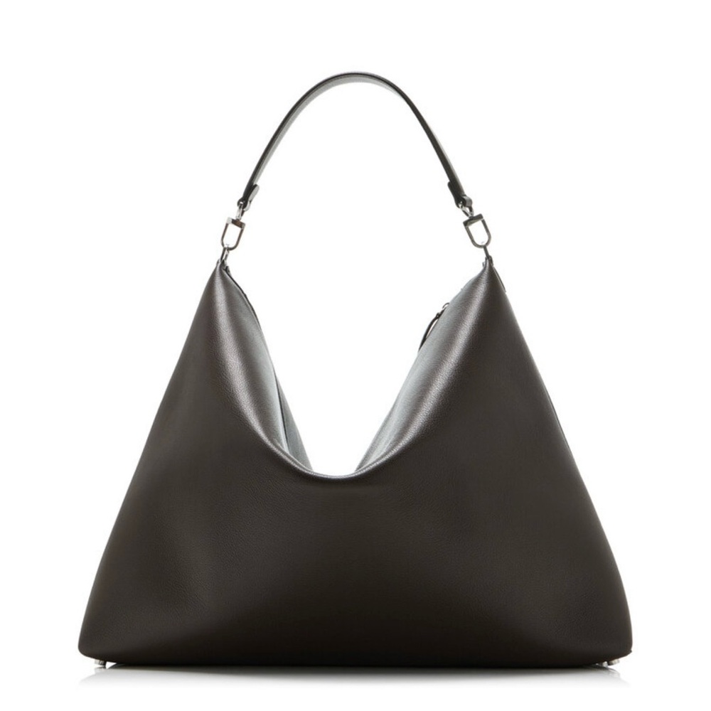 Toteme brown, large Leather Tote Bag grainy leather scoop tote